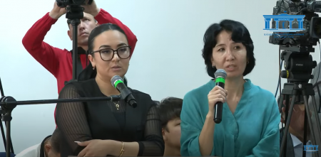 Свидетельница Наргиза Низамиддинова / Снимок экрана трансляции Youtube-канала Верховного суда РК