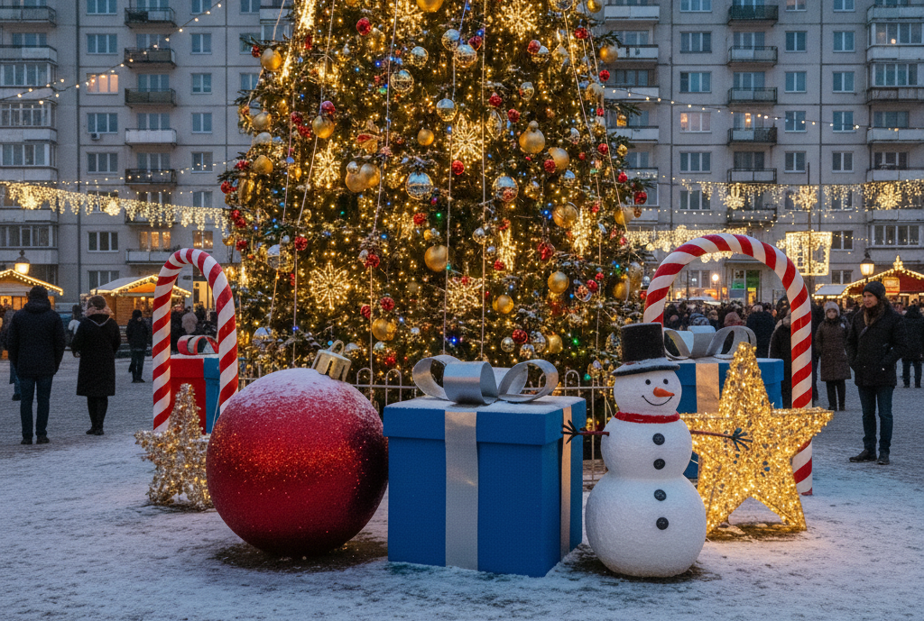 В Павлодаре пройдёт конкурс гигантских новогодних игрушек Новогодние игрушки