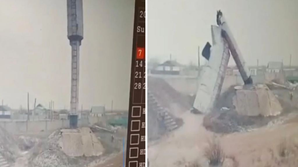 В ЗКО обрушилась водонапорная башня: сельчане остались без воды и электричества