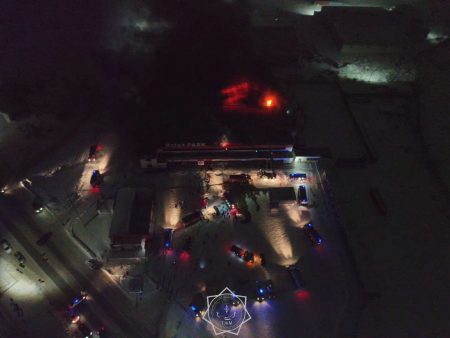 В Семее горит детский развлекательный центр Bala Park пожар семей