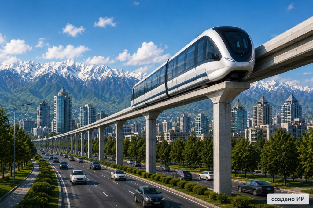 SkyTrain: в Алматы может появиться новый вид общественного транспорта Изображение создано ИИ