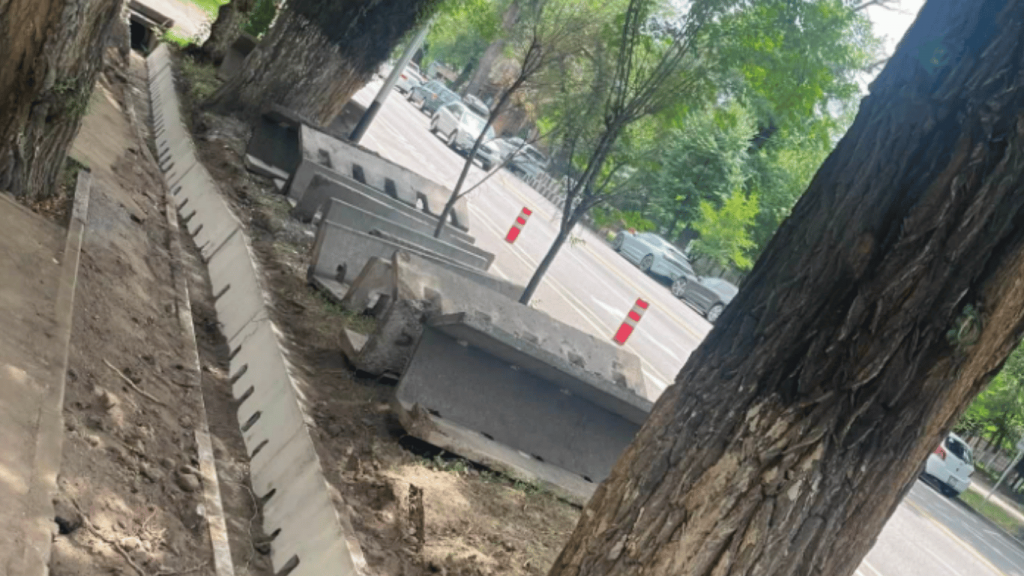 Во время ремонта арыков в Алматы повредили новую систему автополива